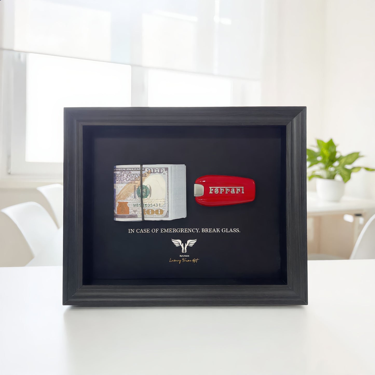 Ferrari Wall Art | In Case of Emergrency | car key 3D Frame