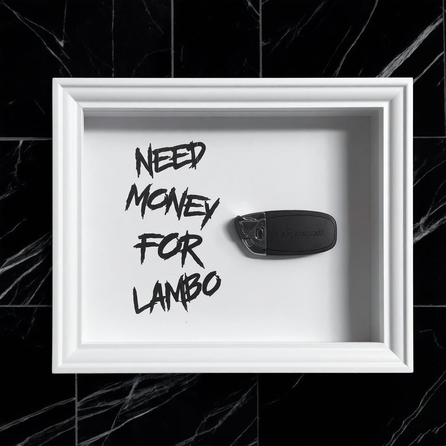 Luxury Frame Art / No Hustle. No Lambo