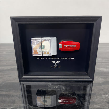 Ferrari Wall Art | Work Harder | car key 3D Frame