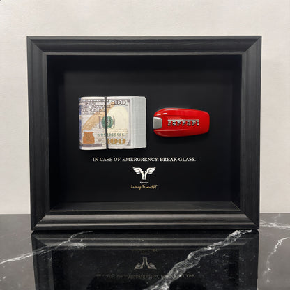 Ferrari Wall Art | In Case of Emergrency | car key 3D Frame