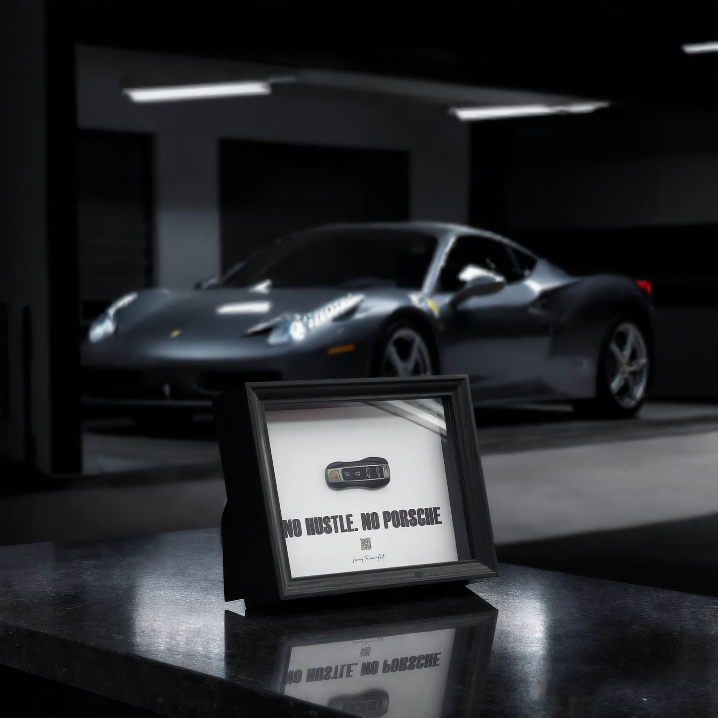 Luxury Frame Art  / No Hustle. No Porsche