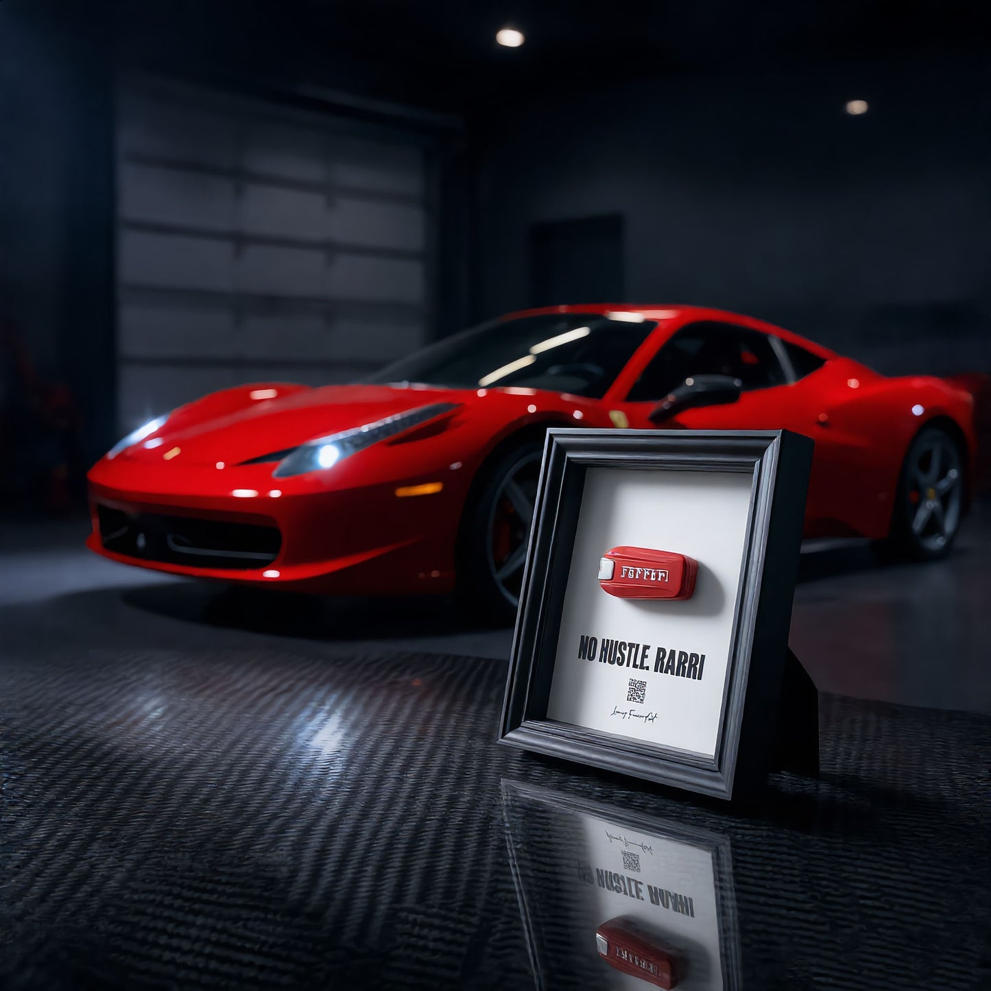 Luxury Frame Art  / No Hustle. No Rarri